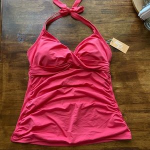 Halter Swim Top Tankini Coral Large